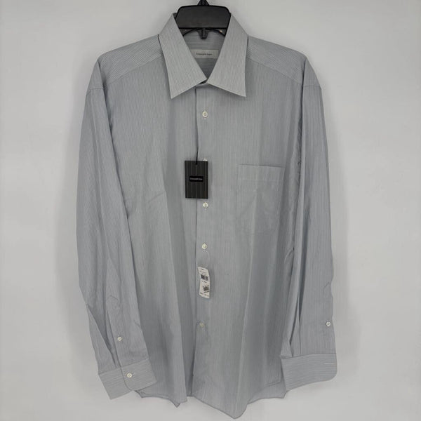 ERMENIGILDO ZENGA STRIPED BUTTON UP (RETAIL $295)