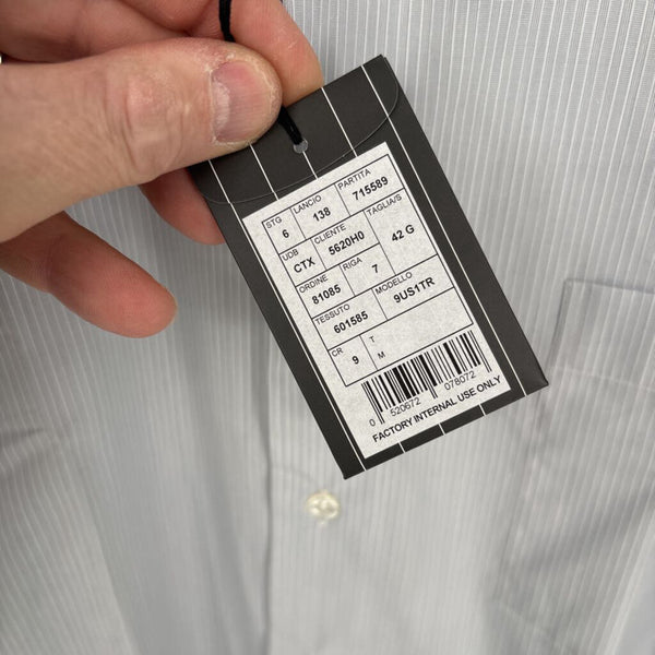ERMENIGILDO ZENGA STRIPED BUTTON UP (RETAIL $295)
