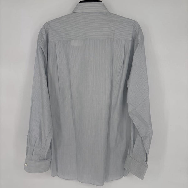 ERMENIGILDO ZENGA STRIPED BUTTON UP (RETAIL $295)
