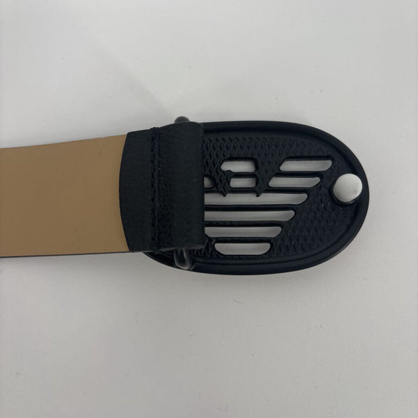 EMORIO ARMANI CINTURA VITELLSO STAMPATO PALME PLATE BELT