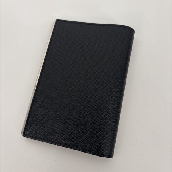 PRADA SAFFIANO METAL NERO BI-FOLD WALLET