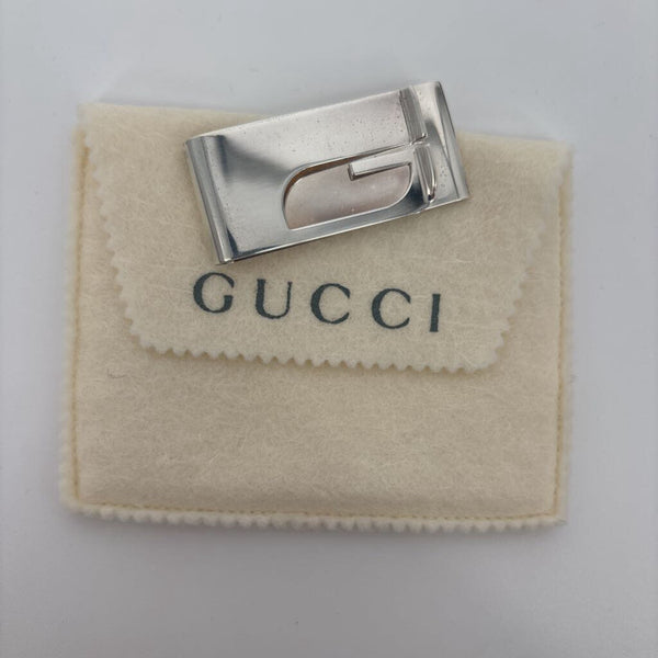 GUCCI .925 STERLING SILVER LOGO MONEY CLIP