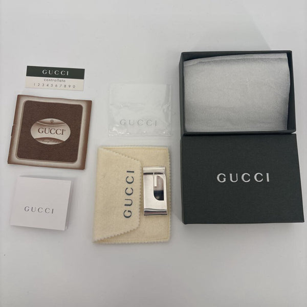 GUCCI .925 STERLING SILVER LOGO MONEY CLIP