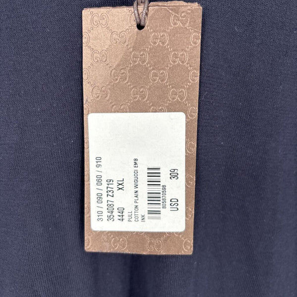 GUCCI COTTON SWEATER W/GUCCI EMBLEM
