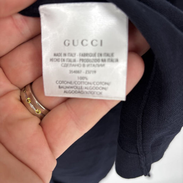 GUCCI COTTON SWEATER W/GUCCI EMBLEM
