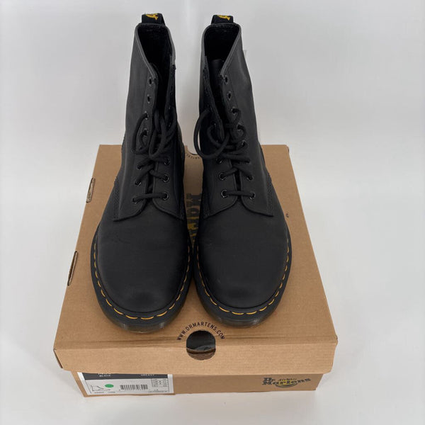 DR. MARTENS 1460 BLACK GREASY LEATHER BOOTS