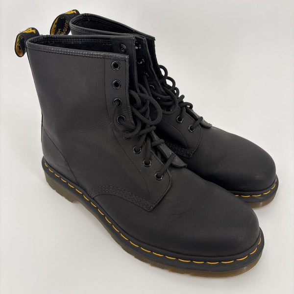 DR. MARTENS 1460 BLACK GREASY LEATHER BOOTS