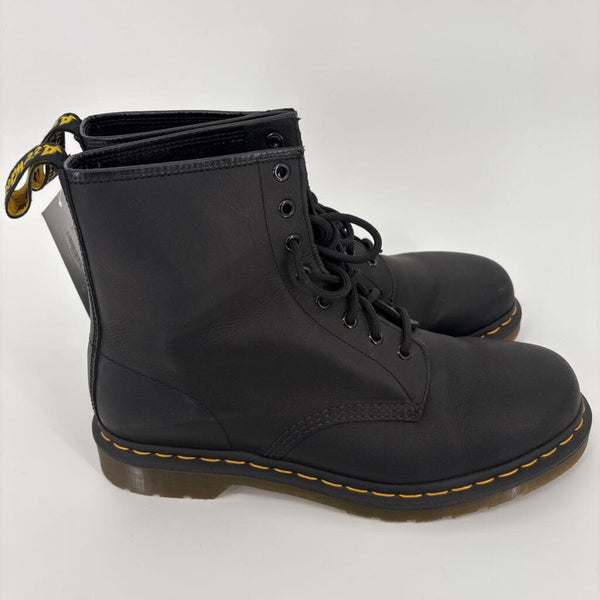 DR. MARTENS 1460 BLACK GREASY LEATHER BOOTS