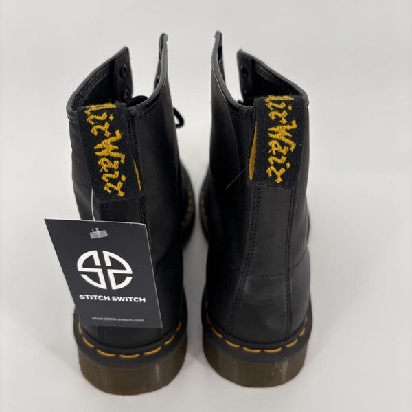 DR. MARTENS 1460 BLACK GREASY LEATHER BOOTS