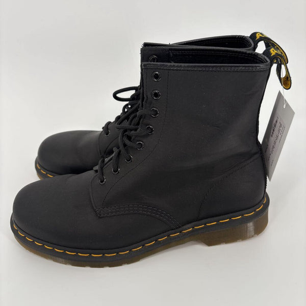 DR. MARTENS 1460 BLACK GREASY LEATHER BOOTS