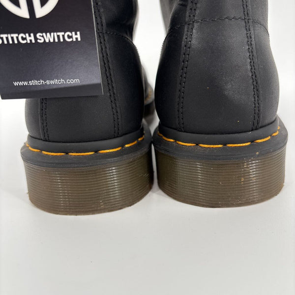 DR. MARTENS 1460 BLACK GREASY LEATHER BOOTS