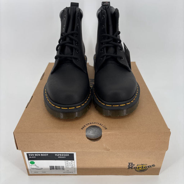 DR. MARTENS 939 BEN GREASY BLACK LEATHER BOOT