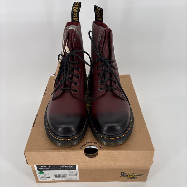 DR. MARTENS PASCAL CHERRY RED ANTIQUE TERMPERLEY BOOTS
