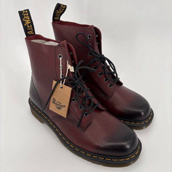 DR. MARTENS PASCAL CHERRY RED ANTIQUE TERMPERLEY BOOTS