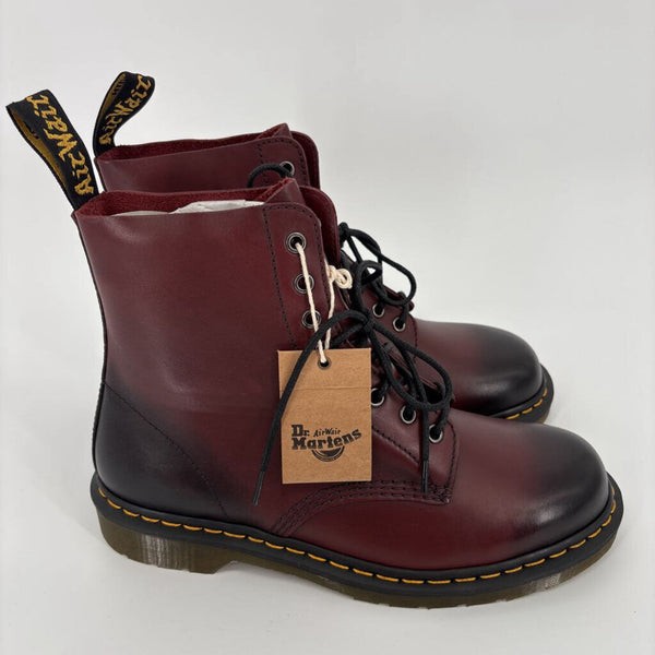 DR. MARTENS PASCAL CHERRY RED ANTIQUE TERMPERLEY BOOTS