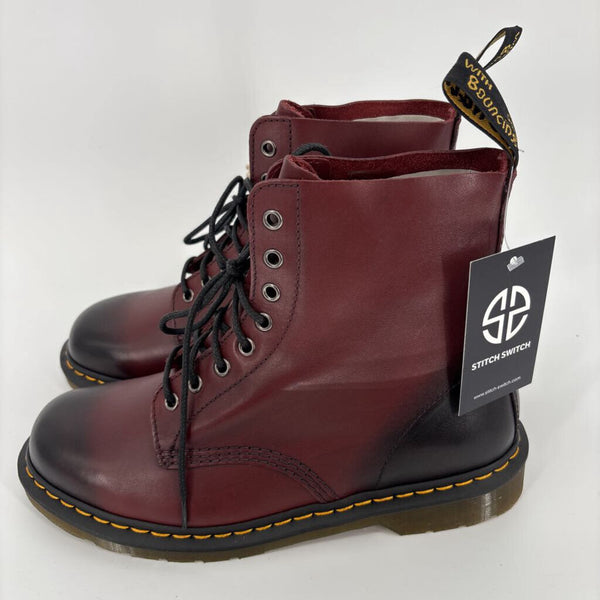 DR. MARTENS PASCAL CHERRY RED ANTIQUE TERMPERLEY BOOTS