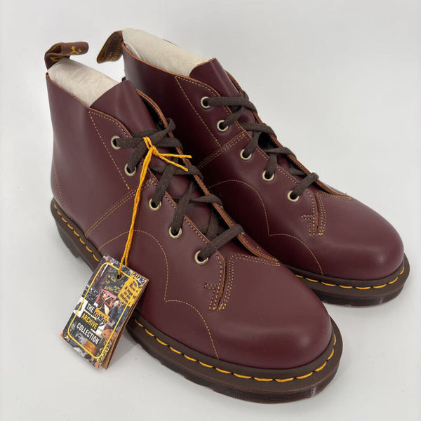 DR. MARTENS CHURCH MONKEY OXBLOOD VINTAGE SMOOTH BOOTS