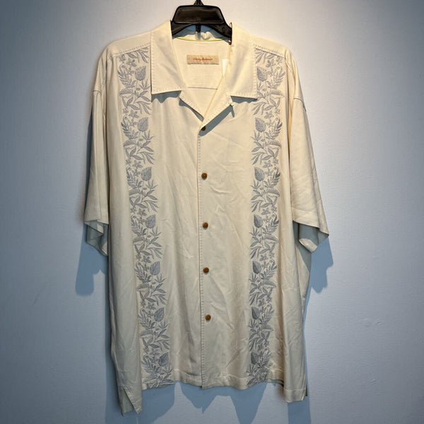 TOMMY BAHAMA EMBROIDERED CAMP SHIRT - XXL